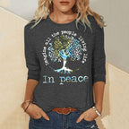 Women's Imagine All People Living On The Tree Of Life Long Sleeve T-Shirt
