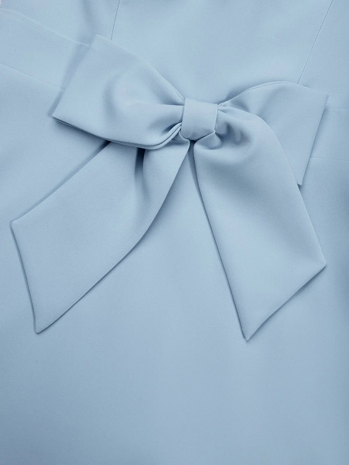 Light Blue Bow Lace Classic Sweetheart Neckline Sleeveless Mermaid Maxi Dress