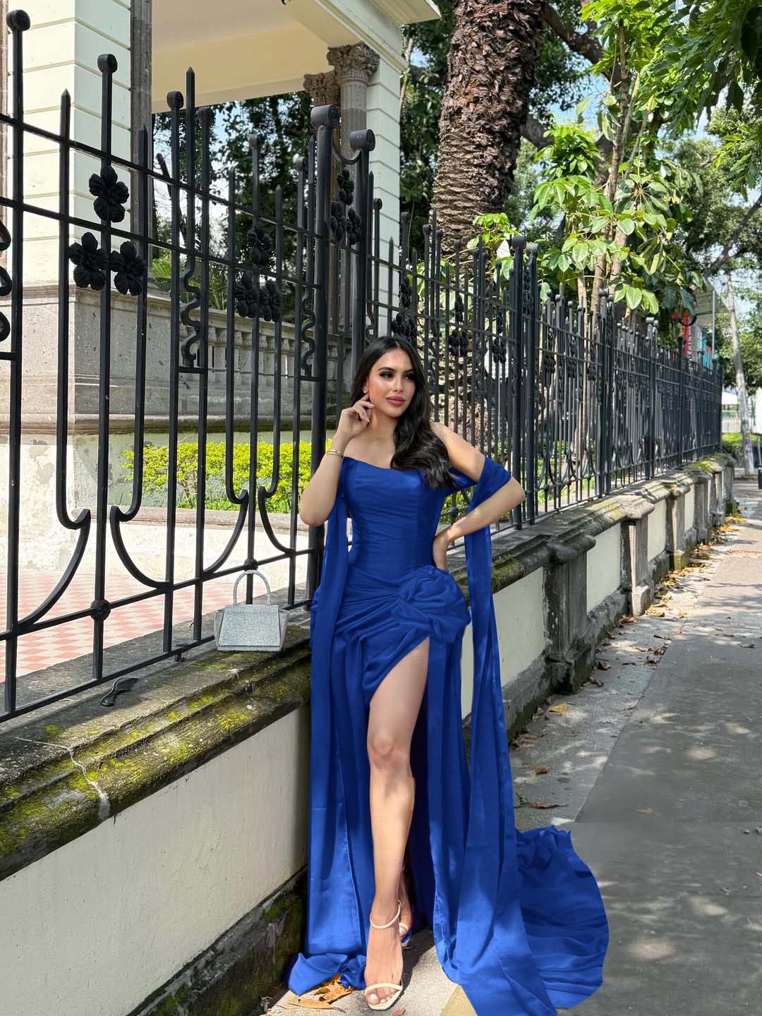 Strapless Sleeveless Long Mermaid Prom Dress With Split Pleated YK0291
