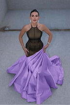 Stunning Halter Sleeveless Long Mermaid Prom Dress With Pleated WQ0122