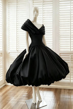 Cocoslly Off-The-Shoulder Sleeveless High Waist Long A Line Prom Dress With Pleated | Red Satin YC0571