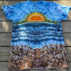 Women's Sunset On The Ocean Ice Dyed Tie Dye T-shirt