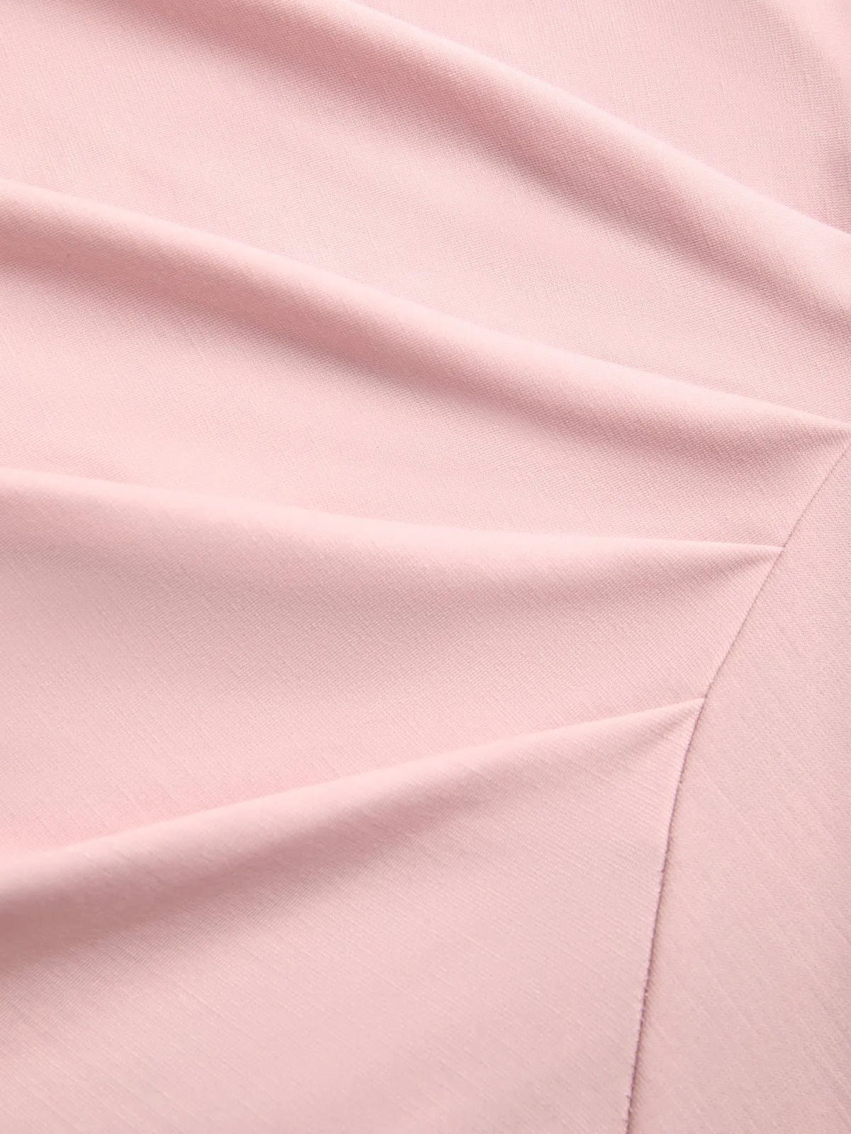 Pink 3D Floral Ruched Knit Asymmetrical Short Sleeve Bodycon Midi Dress
