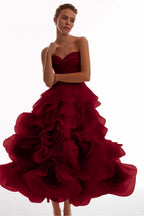 Chic Strapless Sweetheart Sleeveless Long Prom Dress With Pleated WQ0126