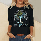 Women's Imagine All People Living On The Tree Of Life Long Sleeve T-Shirt
