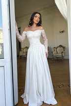 Cocoslly Strapless Long Sleeves High Waist Long Prom Dress With Rhinstone | Red Satin WQ0722