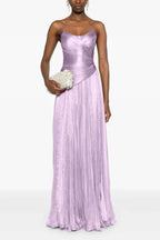 Chic Strapless Sleeveless Long Prom Dress With Ruffles Pleated WQ0236