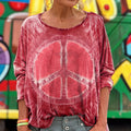 Women's Hippie Tie Dye Print Long Sleeve T-shirt