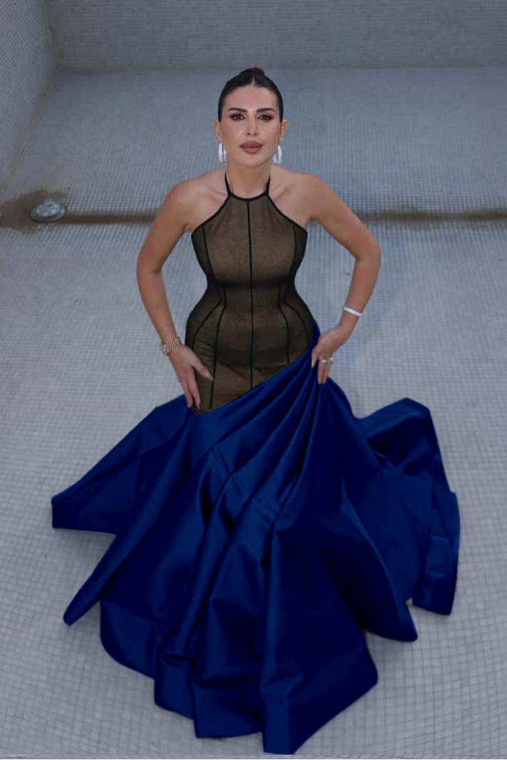Stunning Halter Sleeveless Long Mermaid Prom Dress With Pleated WQ0122