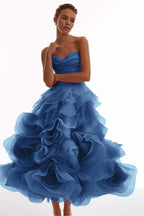 Chic Strapless Sweetheart Sleeveless Long Prom Dress With Pleated WQ0126