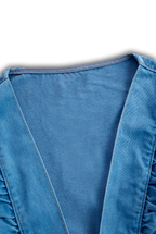 銆�24-hour shipping out銆慒ashionable Ruffle Strap Denim Shorts Jumpsuit