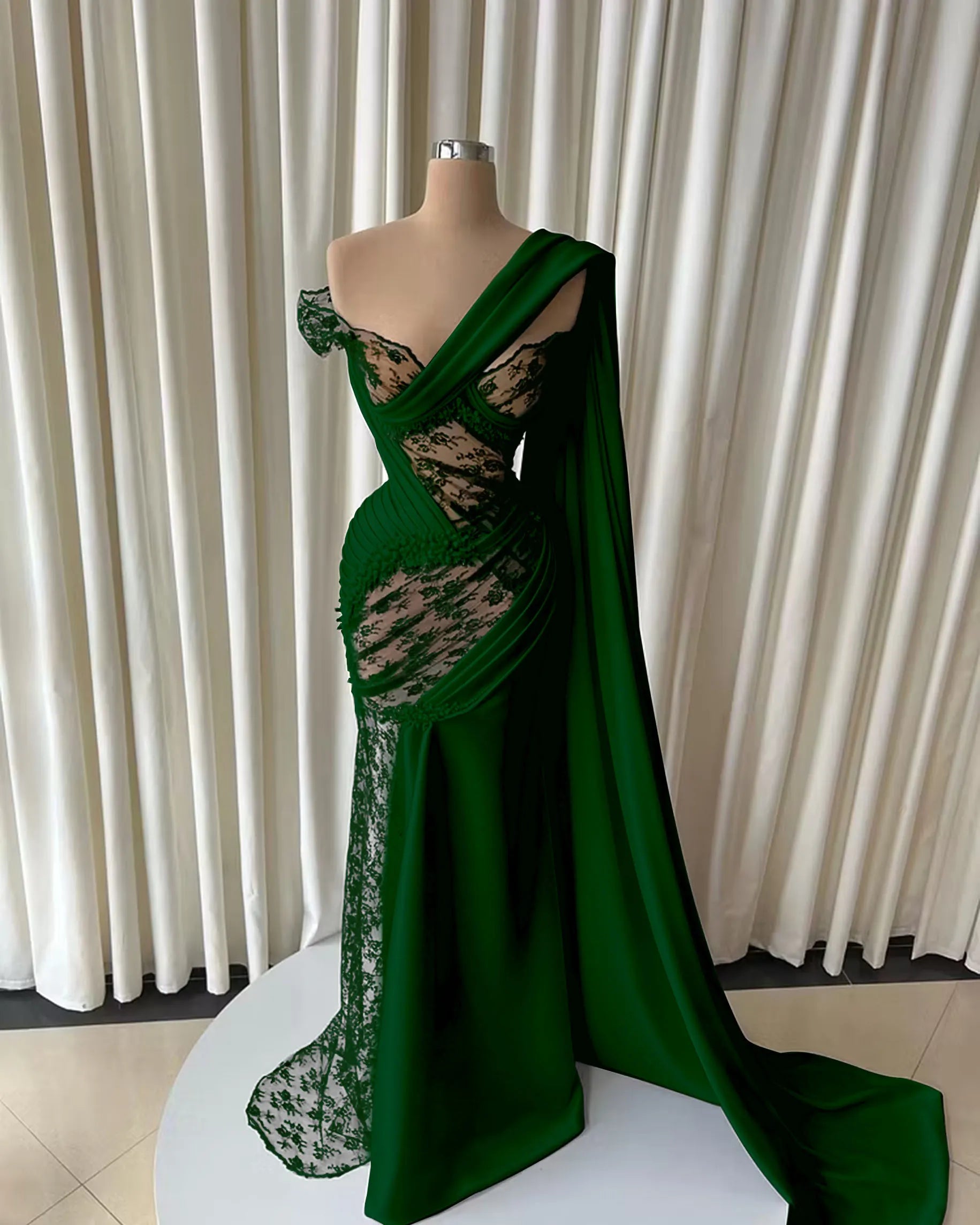 Cocoslly Strapless Sleeveless High Waist Long Prom Dress With Lace And Beading Pearls | Black Satin JZ0166