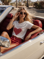 Rowan Cherry Red Cargo Denim Shorts Effortless Summer Energy