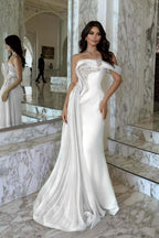 One Shoulder Sleeveless Long Mermaid Prom Dress With Beading WQ0029