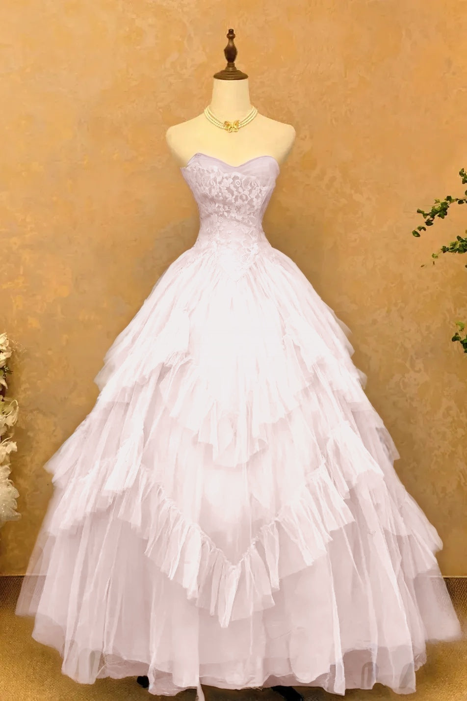 Cocoslly Strapless Sleeveless High Waist Long Prom Dress With Ruffles | Sky Blue Tulle YC0473