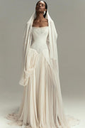 Chic Strapless Sleeveless Long Prom Dress With Pleated Ruffles WQ0086