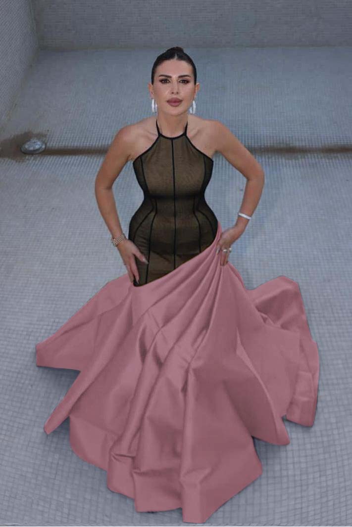 Stunning Halter Sleeveless Long Mermaid Prom Dress With Pleated WQ0122