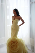 Sleeveless Strapless Sweetheart Long Mermaid Prom Dress With Pleated WQ0099