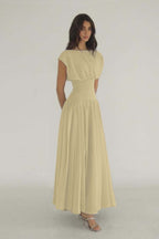 Cocoslly Bateau Simple Summer Sleeveless Long Prom Dress With Beadings | Lilac Chiffon ZT0652