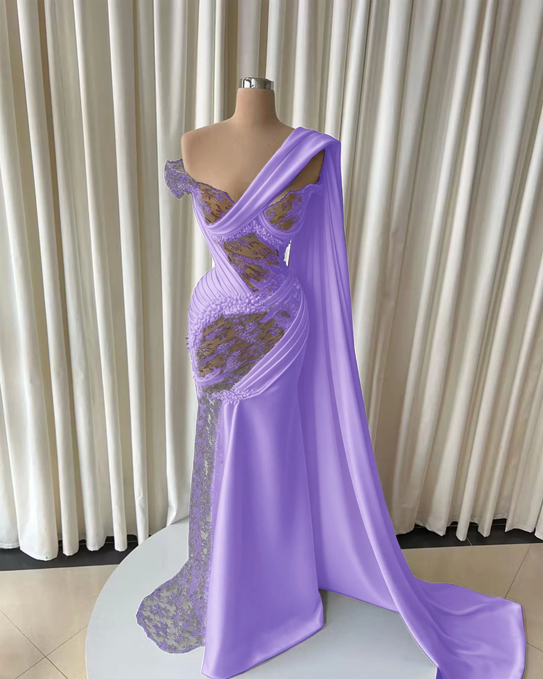 Cocoslly Strapless Sleeveless High Waist Long Prom Dress With Lace And Beading Pearls | Black Satin JZ0166