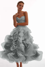 Chic Strapless Sweetheart Sleeveless Long Prom Dress With Pleated WQ0126