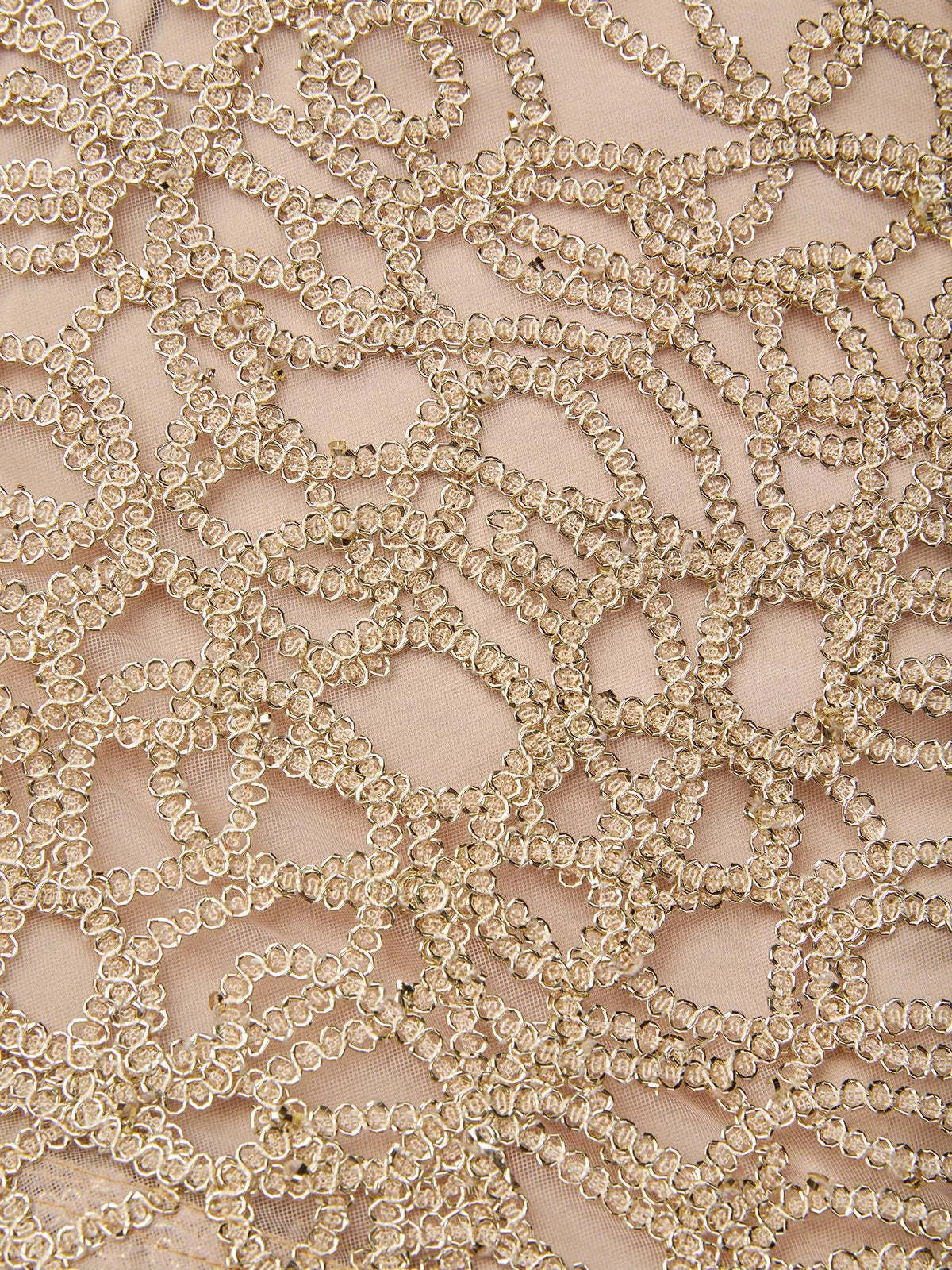 Champagne Lace Satin Halter Crew Neck Sleeveless A-Line Maxi Dress