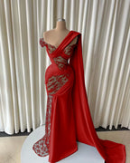 Cocoslly Strapless Sleeveless High Waist Long Prom Dress With Lace And Beading Pearls | Black Satin JZ0166