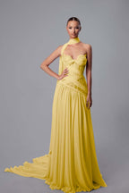 Strapless Sweetheart Sleeveless Long Prom Dress With Pleated WQ0197