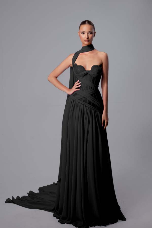 Strapless Sweetheart Sleeveless Long Prom Dress With Pleated WQ0197