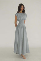 Cocoslly Bateau Simple Summer Sleeveless Long Prom Dress With Beadings | Lilac Chiffon ZT0652