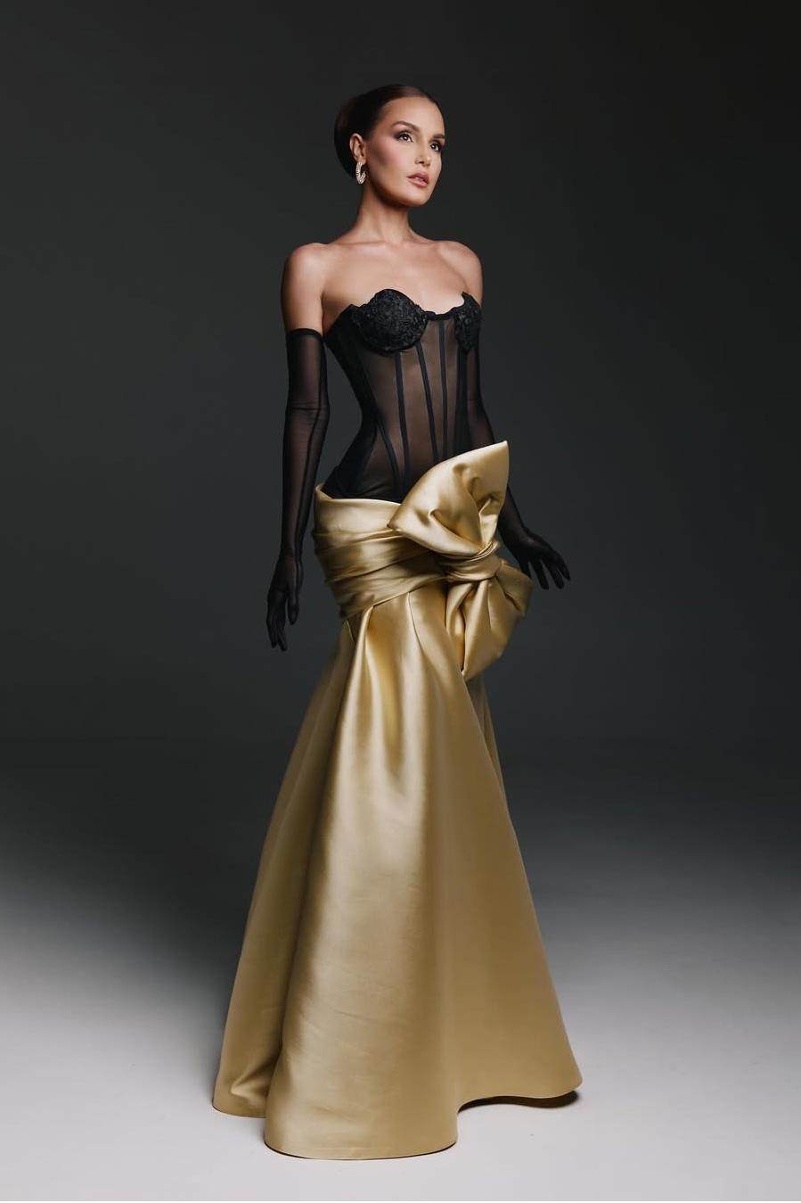 Strapless Sweetheart Sleeveless Long Mermaid Prom Dress With Gloves WQ0174