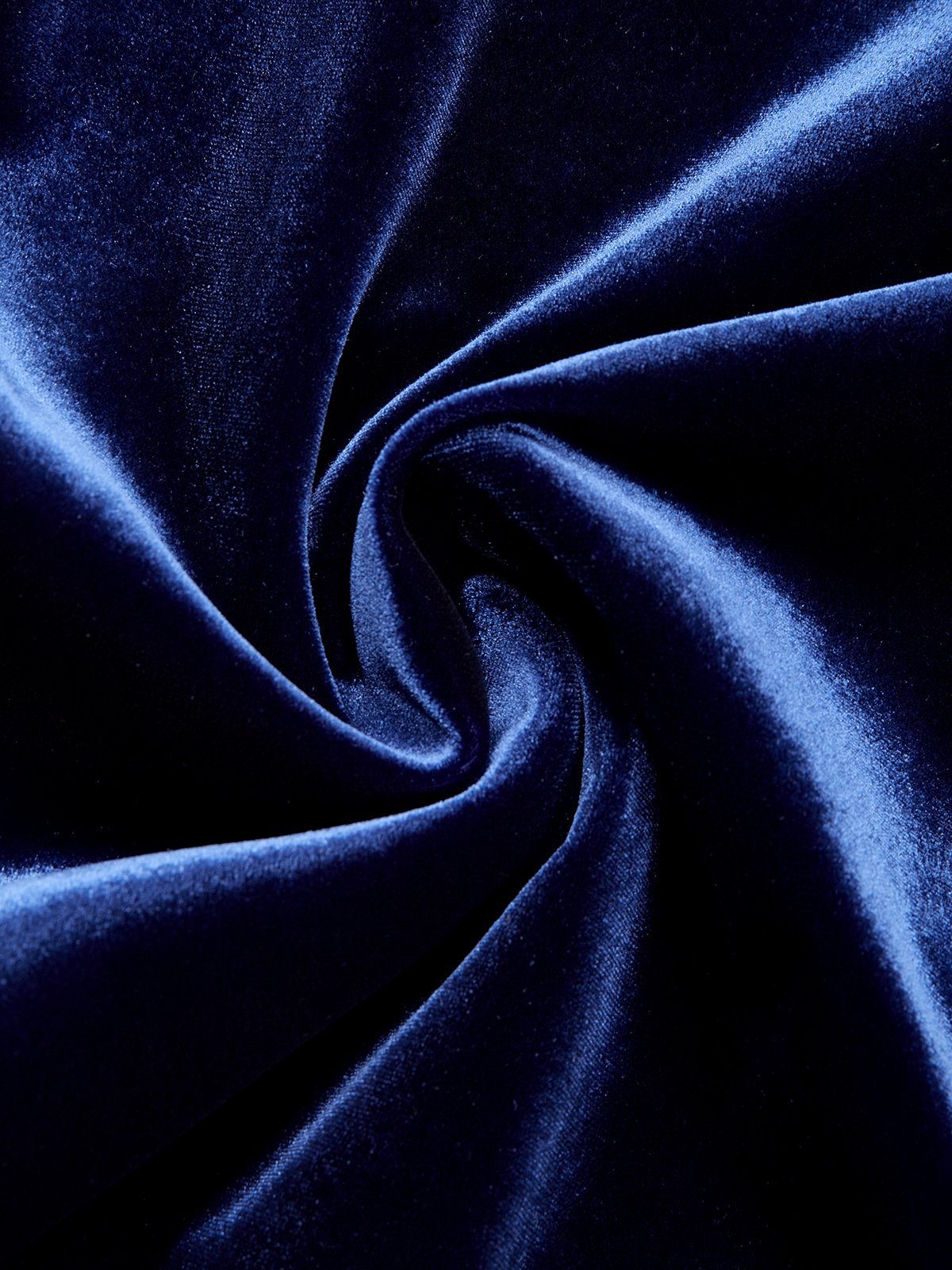 Navy Blue Mesh Split Joint Balloon Sleeve Sheath Midi Velvet Dress